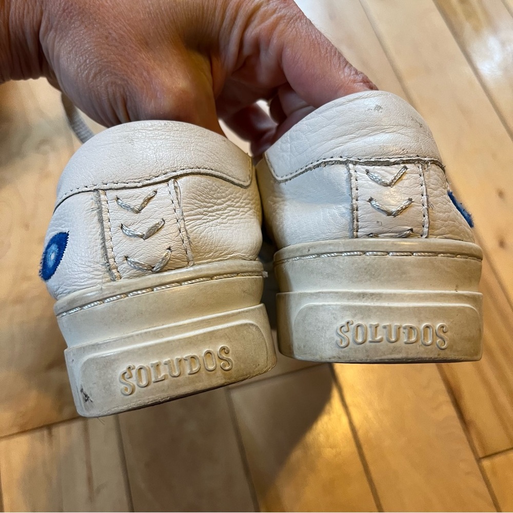 Soludos Evil Eye Ibiza Sneaker White and blue embroidered size 7.5 - Picture 6 of 9